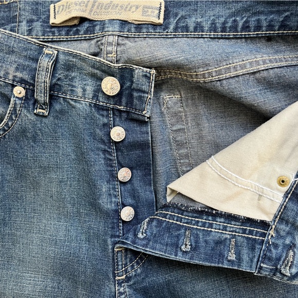 Mens Diesel Industry Blue Denim Jeans Medium Wash Size 32x28.5 - Picture 5 of 12